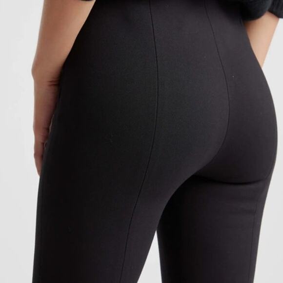 NWT Quince Ultra- Stretch Ponte Pintuck Ankle Pant Black Sz XLP - Picture 2 of 12